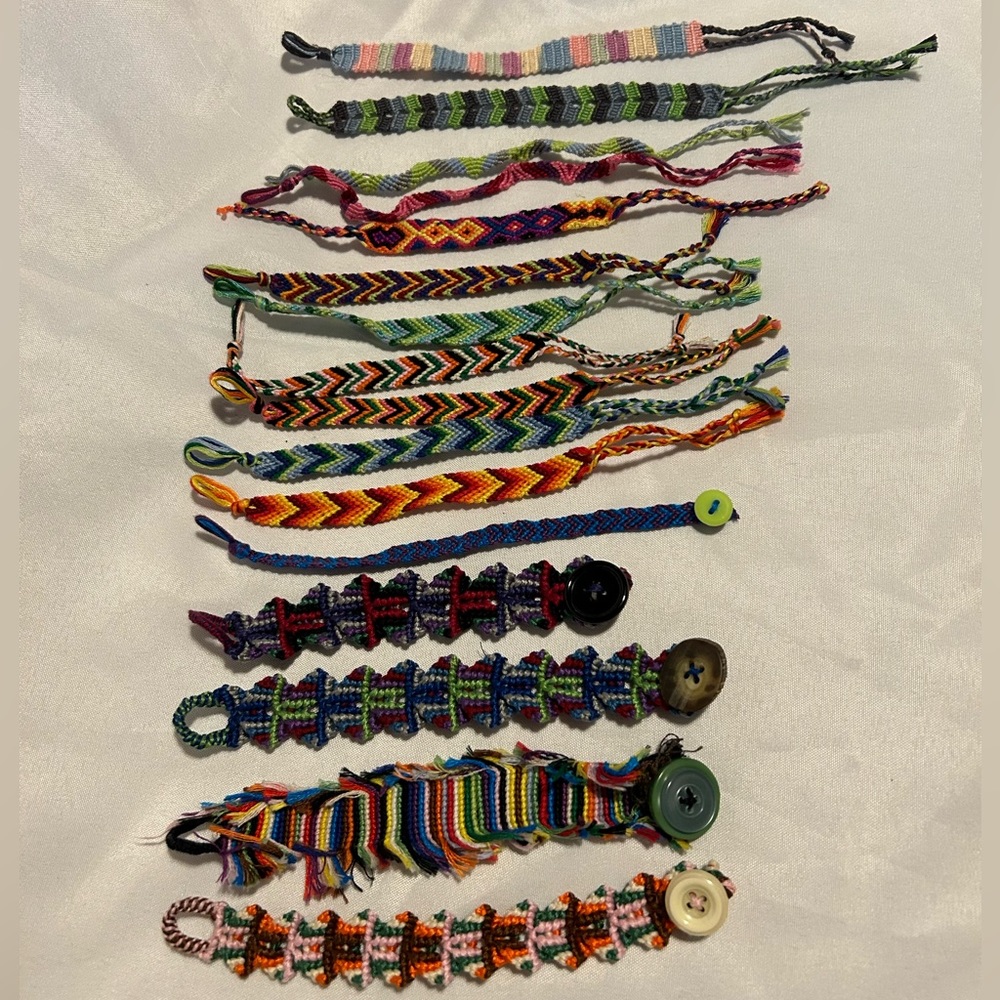 Handmade friendship bracelet bundle